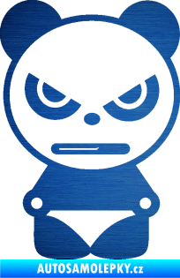 Samolepka Panda boy škrábaný kov modrý