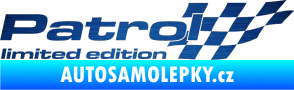 Samolepka Patrol limited edition pravá škrábaný kov modrý