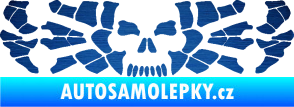 Samolepka Pavouk 017 smrťák škrábaný kov modrý