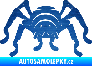 Samolepka Pavouk 018 škrábaný kov modrý