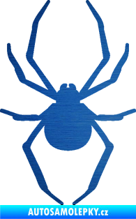 Samolepka Pavouk 021 škrábaný kov modrý
