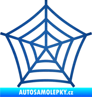 Samolepka Pavučina škrábaný kov modrý