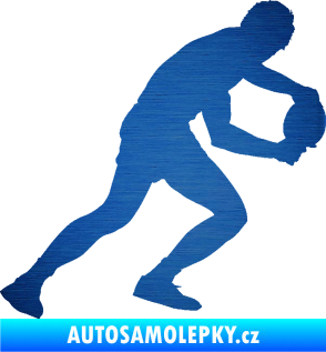 Samolepka Ping pong 004 pravá škrábaný kov modrý