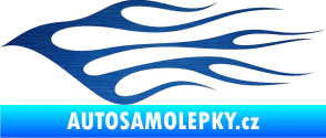 Samolepka Plameny 049 škrábaný kov modrý