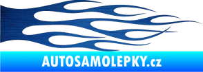 Samolepka Plameny 069 škrábaný kov modrý