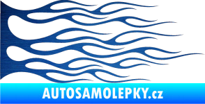 Samolepka Plameny 071 škrábaný kov modrý