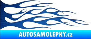 Samolepka Plameny 072 škrábaný kov modrý