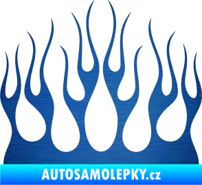 Samolepka Plameny 084 škrábaný kov modrý