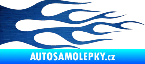 Samolepka Plameny 087 škrábaný kov modrý