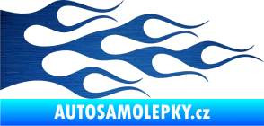 Samolepka Plameny 088 škrábaný kov modrý