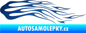 Samolepka Plameny 093 škrábaný kov modrý