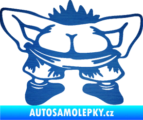 Samolepka Polib mi 003 škrábaný kov modrý