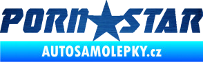 Samolepka Porn star  škrábaný kov modrý