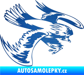 Samolepka Predators 016 pravá škrábaný kov modrý