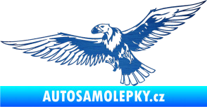 Samolepka Predators 028 levá sup škrábaný kov modrý