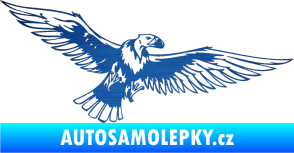 Samolepka Predators 028 pravá sup škrábaný kov modrý