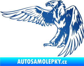 Samolepka Predators 030 levá škrábaný kov modrý