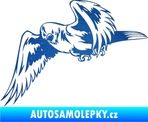 Samolepka Predators 036 levá škrábaný kov modrý