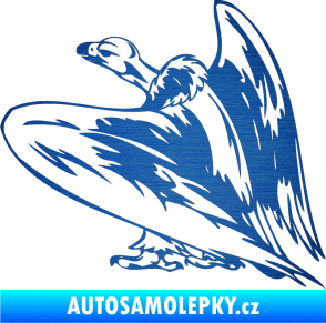 Samolepka Predators 042 levá sup škrábaný kov modrý