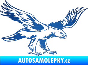 Samolepka Predators 043 pravá škrábaný kov modrý