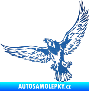 Samolepka Predators 044 levá škrábaný kov modrý