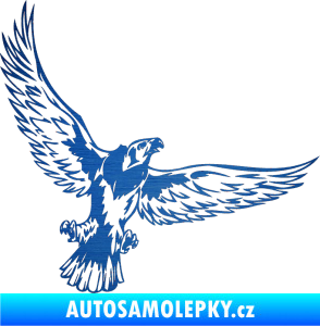 Samolepka Predators 044 pravá škrábaný kov modrý