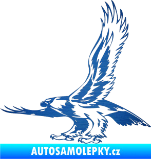 Samolepka Predators 068 levá škrábaný kov modrý