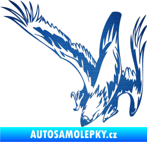 Samolepka Predators 069 levá škrábaný kov modrý