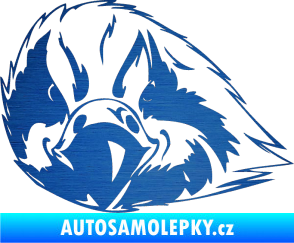 Samolepka Predators 079 levá škrábaný kov modrý