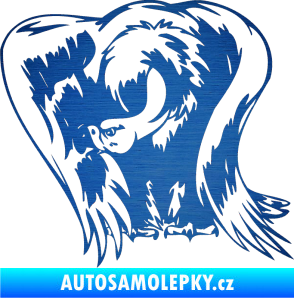 Samolepka Predators 083 levá sup škrábaný kov modrý