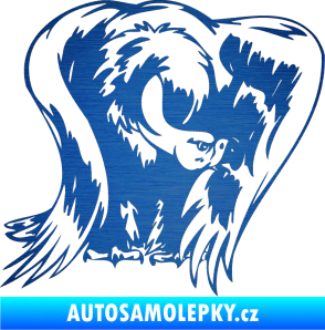 Samolepka Predators 083 pravá sup škrábaný kov modrý