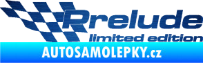 Samolepka Prelude limited edition levá škrábaný kov modrý