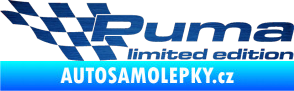 Samolepka Puma limited edition levá škrábaný kov modrý