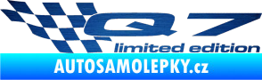Samolepka Q7 limited edition levá škrábaný kov modrý