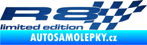 Samolepka R8 limited edition pravá škrábaný kov modrý