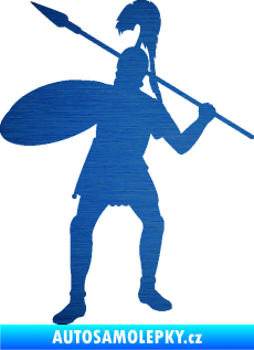 Samolepka Římský voják levá škrábaný kov modrý