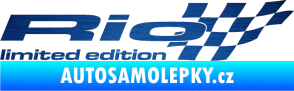 Samolepka Rio limited edition pravá škrábaný kov modrý