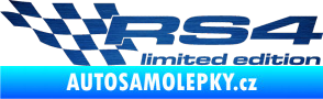 Samolepka RS4 limited edition levá škrábaný kov modrý