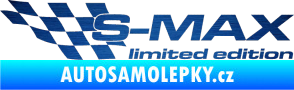 Samolepka S-MAX limited edition levá škrábaný kov modrý