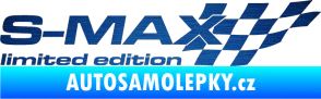 Samolepka S-MAX limited edition pravá škrábaný kov modrý