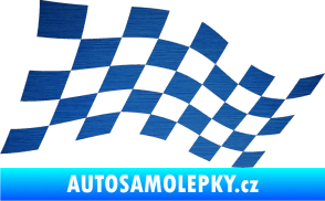 Samolepka Šachovnice 015 škrábaný kov modrý