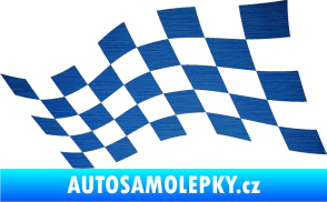 Samolepka Šachovnice 016 škrábaný kov modrý