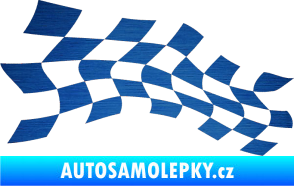 Samolepka Šachovnice 019 škrábaný kov modrý