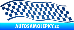 Samolepka Šachovnice 057 škrábaný kov modrý