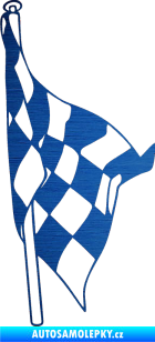 Samolepka Šachovnice 059 škrábaný kov modrý