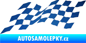 Samolepka Šachovnice 075 škrábaný kov modrý