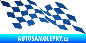 Samolepka Šachovnice 076 škrábaný kov modrý