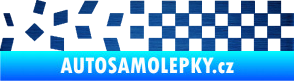 Samolepka Šachovnice 081 škrábaný kov modrý