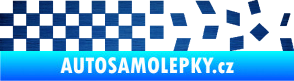 Samolepka Šachovnice 082 škrábaný kov modrý