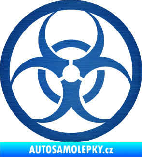 Samolepka Samolepka na víčko od nádrže 002 škrábaný kov modrý